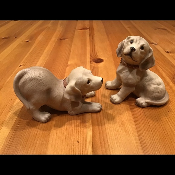 VINTAGE HOMCO GOLDEN LABRADOR PUPPY FIGURINES - Picture 10 of 11